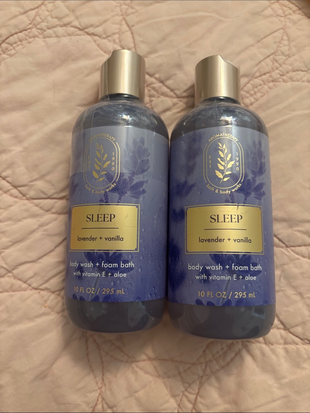 Bath & Body Works lot2 Aromatherapy Sleep Lavender + Vanilla Bodywash Foam Bath